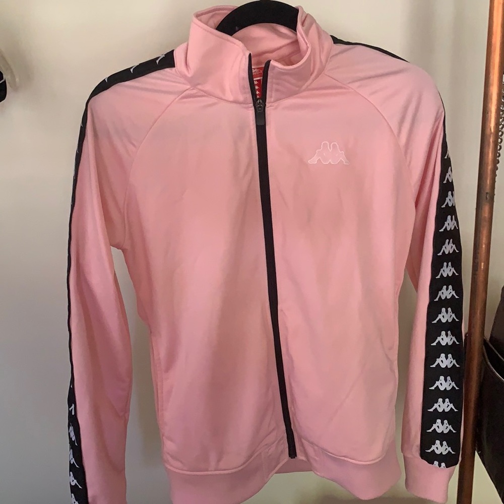 Light pink kappa zip up